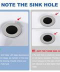 Brushed Nickel Pop Up Sink Stopper With Anti Clogging Strainer For 1.1 To 1.5 Inch Bathroom Drains, correct installation guide