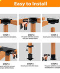 Installation steps for the Beefed Up Iron Pergola Bracket Kit For 4x4 Posts With 3 Way And 4 Way Corner Brackets Includes Metal Base And Screws