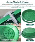 Invisible Round Manhole Covers Durable Resin Sewer Lids For Outdoor Use with measurement tool showing 26mm thickness