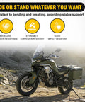 Motorcycle with Universal Dirt Bike Kickstand Holder Triangle Side Stand For 80-500Cc Motocross Enduro Supermoto Pit Bike Built Tough In Heavy Duty Steel Fits Rear Axles 18mm 14mm And 11mm Black