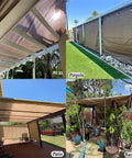 Mocha 12X20 Ft Sun Shade Cloth For Patio And Pergola Breathable Outdoor Shade Fabric With 90 Percent UV Block on deck, pergola, patio, and backyard