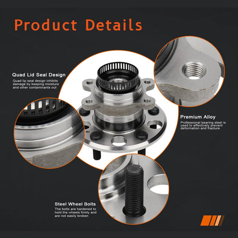 Detailed view of Rear Wheel Hub And Bearing Assembly for Hyundai Elantra 2007 to 2012 2.0L with features highlighted