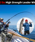 Premium Heavy Duty Steel Fishing Wire Leaders With Swivels 50 Piece Pre Rigged Anti Bite Tippet Kit For Large Pike Lunkers Saltwater Trolling And Creek Side Spots, 40 lbs strength in use.