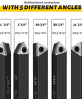 HAowosi 5-piece 3/8 inch carbide lathe tool bit set with indexable inserts