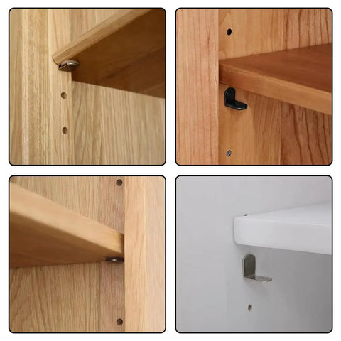 Heavy Duty 5Mm L Shaped Shelf Pegs With Holes Smooth Nickel Cabinet Holders For Bookcases And Closets Built Like A Tank Adjustable Pins No Sweat Setup 50 Pack Silver Hardware on wooden shelves