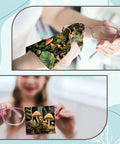 Mushroom-patterned microfiber glasses cleaning cloths, 6.3×6.3 in, 6-pack for eyeglasses and phone screens.