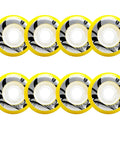 8 Pack Inline Skate Wheels 72mm 76mm 80mm For Indoor Outdoor Use Replacement Wheels With 80 85A Hardness Yellow Design