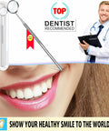 Durable Stainless Steel Dental Mirror For At Home Teeth Cleaning And Mouth Inspection With Storage Box Curved Head