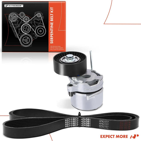 Engine Serpentine Belt Drive Kit For Subaru Impreza 2012 2014 And XV Crosstrek 2013 2014 2.0L With Belt Tensioner and belt