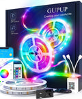 Ultra Bright 100 Ft RGB LED Light Strip With Bluetooth App Control Color Changing Rope Lights For Bedroom And Living Room Music Sync Dimmable Easy Install Perfect For Home Parties And Decor box display with app and accessories