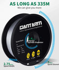 Clear PETG Filament 1.75mm 1kg Spool For 3D Printing, showing dimensions and label details, 335m length