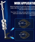Front view of Clatoon inner CV axle puller tool with 5/8-18 slide hammer and 63mm/48mm CV joint fork adapters