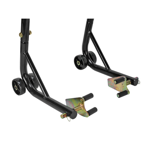 Front and Rear Spool Style Lift Stand for Sport Bikes Universal Fit for Most Yamaha Honda Kawasaki Suzuki Ducati BMW