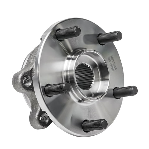 Drop In Front Wheel Bearing Hub Assembly Replacement For Toyota RAV4 2006 Through 2018 And Mirai 2016 Through 2020 And Scion Tc 2011 Through 2016 With Durable Wheel Bearing Hub Kit For Easy Install And Smooth Quiet Ride, showing front view with 5-bolt pattern and encoder ABS