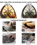 Crafting process of Tiffany Style Stained Glass Ceiling Lamp 16 Inch Wide 2 Light Victorian Semi Flush Mount with stained glass detail.