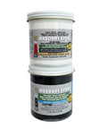 DIY Ready Two Part Masonry Epoxy Adhesive Paste Repair Kit, 32 Oz In Two Jars, Gray Concrete Crack Filler For Indoor Outdoor Use