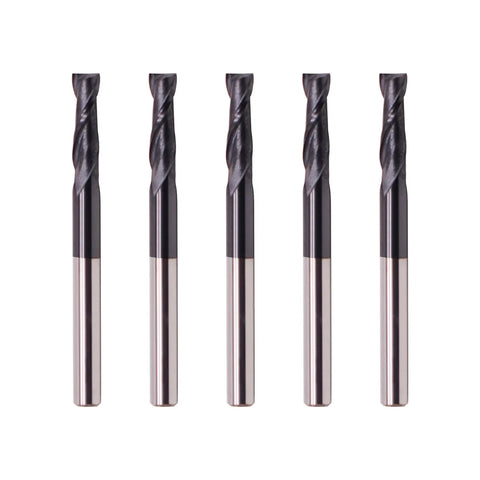 Five Carbide Square End Mill Two Flute One Eighth Inch Shank And Cutting Diameter One Eighth Inch Three Eighths Inch Cutting Length tools.