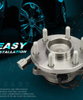 Front Wheel Bearing And Hub Assembly 6 Lug 2WD RWD With ABS Replacement Fits Nissan Frontier 2005 2016, Nissan Xterra 2005 2015, Suzuki Equator 2009 2012, Budget Friendly Wheel Hub Bearing Unit featured with easy installation text.