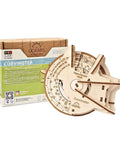 STEM Lab Math Series Curvimeter Puzzle Kit With App Unique Educational Engineering 3D Puzzles For Hands On Learning Map Measurer Toy shows box and wooden parts