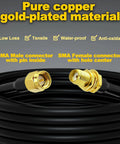 SMA Extension Cable 32.8ft 10m SMA Male To SMA Female RG58 50 Ohm Low Loss Coax Cable with gold connectors detail