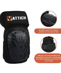 Heavy Duty Work Knee Pads With Soft Gel Core And Durable EVA Foam Padding, Non Slip Ergonomic Design With PVC Caps