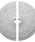 Naple Ceiling Medallion 37 And A Half Inch Outer Diameter 5 Inch Inner Diameter Three Eighths Inch Projection Lightweight 2 Piece Design Fits Canopies Up To Three And A Half Inches Pre Primed And Ready To Install