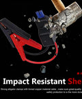 Impact resistant design of Straight Shot EC5 Replacement Cable For Portable Jump Starters with beefy clamps and copper wire.