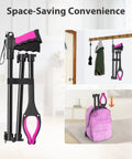 36-inch pink and black foldable reacher grabber tool with 360° rotating jaw and magnets
