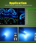 Application of 12V Ice Blue LED Bulbs For Instrument Cluster Dash Gauges Replacement T5 T10 Wedge Type 1W 3030 SMD