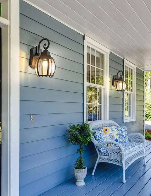 Two Pack Dusk To Dawn Sensor Outdoor Wall Sconce With Photocell Outdoor Wall Light Waterproof Aluminum Porch Light