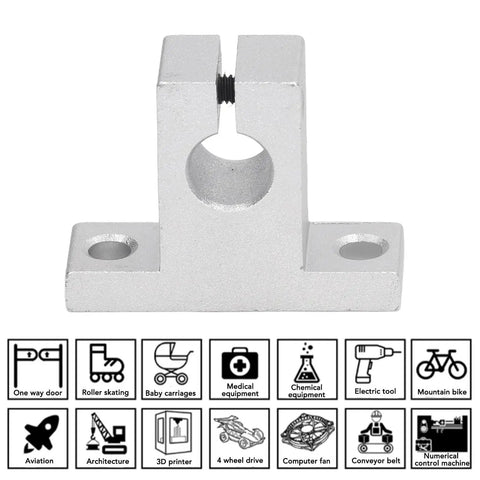 10 Piece Linear Motion Rail Support Brackets Set For Heavy Duty Robotics And Automation, Premium Aluminum Alloy, High Precision Machining, smooth edge clamp mount