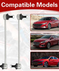 Hyundai Kia Front Stabilizer Sway Bar Link Kit Fits Accent Elantra Tucson Veloster Rio Forte Soul Sportage 2011 To 2022 Easy Install Durable Replacement No Hassle Fit, steel pair