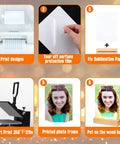 Six Pack Sublimation LED Photo Frames With Wood Stand 5 By 7 Inch USB Powered Night Lights Blank Frames For Heat Press Printing Perfect Gift Set instruction steps
