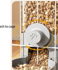Cage Hanging Pet Bowl Gravity Water Dispenser For Dogs Cats Rabbits Kick Resistant Double Feeder with food dispenser detail.