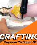 LED UV Glue Kit With Light For Quick Cure Bonding, Liquid Epoxy Resin Adhesive repairing a ceramic angel figurine