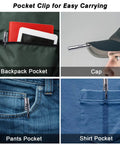 Five Pack USB Rechargeable Pen Light With 400 Lumens pocket clip for backpack, cap, pants, and shirt pocket use