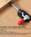 Toggle Clamp With Quick Release, 20mm Adjustable Cast Iron Push Pull Clamp For Woodworking Jigs And Fixtures, mounted view