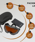 Laser Safety Goggles OD5Plus Eye Protection For 190 To 540 Nm And 800 To 1700 Nm with case, cloth, lanyard, and manual
