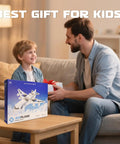 Child receiving RC Drone Remote Control Airplane Ready To Fly Foam Jet Fighter Stunt Plane With 360 Degree Flips as a gift