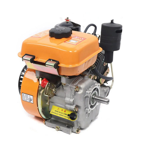 3HP 196CC Horizontal Diesel Engine 4 Stroke 3000RPM Single Cylinder Air Cooled, side view showing components