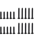 Slick Premium Black Humbucker Pickup Frame Mounting Screws Set Compatible With Gibson Les Paul And SG Electric Guitars, 20cc stainless steel.