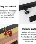 Stainless Steel Square Door Handle Set With Durable Finish And 60cm/23.6in Options shown with installation instructions and smooth surface detail.
