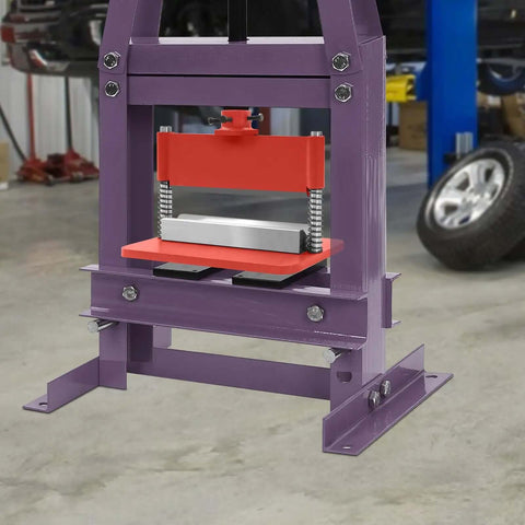 Heavy Duty Press Brake Attachment For 12 And 20 Ton Hydraulic Workshop Presses, 3 Sixteenth Inch Bending Thickness installed