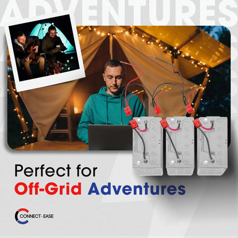 36V Trolling Motor Connection Kit Series Wiring Harness Hook Up Three 12V Batteries for off-grid adventures.