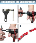 Guide using chain breaker with 40T Sprocket 420 Chain Kit For Coleman And Predator Mini Bikes Includes 42 And 90 Link Chains