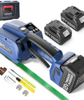 Slick Heavy Duty Electric Strapping Machine With Beefy 3200n Tension And Dual Swappable Batteries offering zero hassle pallet banding.