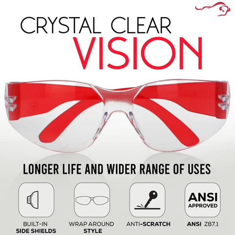 Assorted Color Kids Safety Glasses 12 Pack Over Glasses Design With Ansi Z87 Rating For Youth Providing Soft Tr90 Frames and side shields.