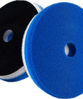 5.5 Inch HDO Blue Foam Heavy Polishing Pad For Paint Correction, Orbital Buffer Pad, front and side view