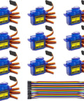 10 Pack SG90 9G Micro Servo Motors For RC Toys And Arduino Projects Perfect For Mini Helicopters Airplanes Boats Robotic Arms
