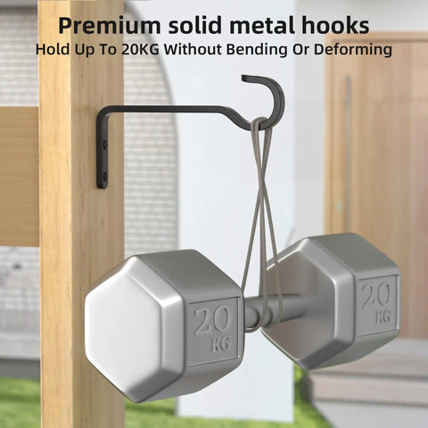 Heavy Duty Matte Black Plant Hooks For Wall Indoor Outdoor Solid Iron Hangers Holds 40 Lb Rust Resistant Decorative Brackets Two Pack Dang Strong And Built Like A Tank